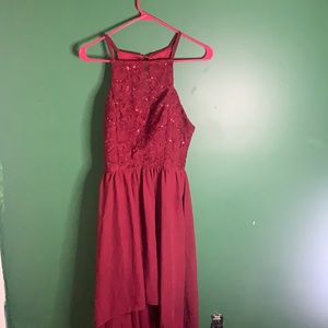 High low red dress size 13